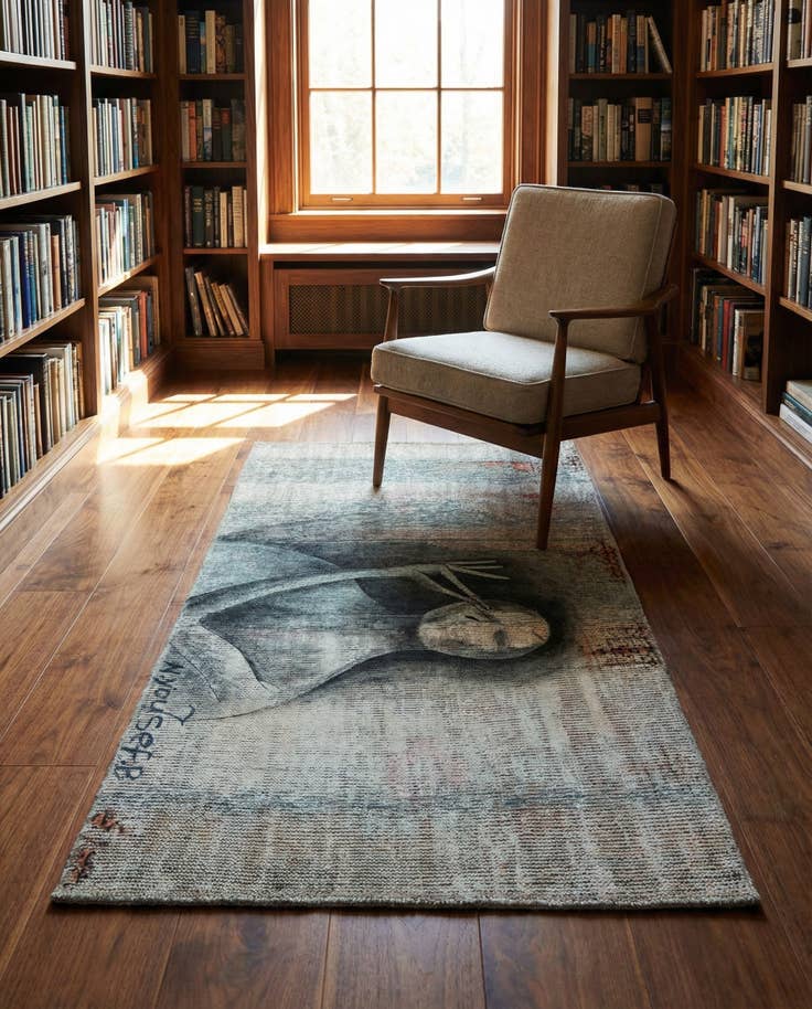 Detail image of 3' 4 x 5' 6 Hand Knotted Ultra Vintage Persian Wool Rug