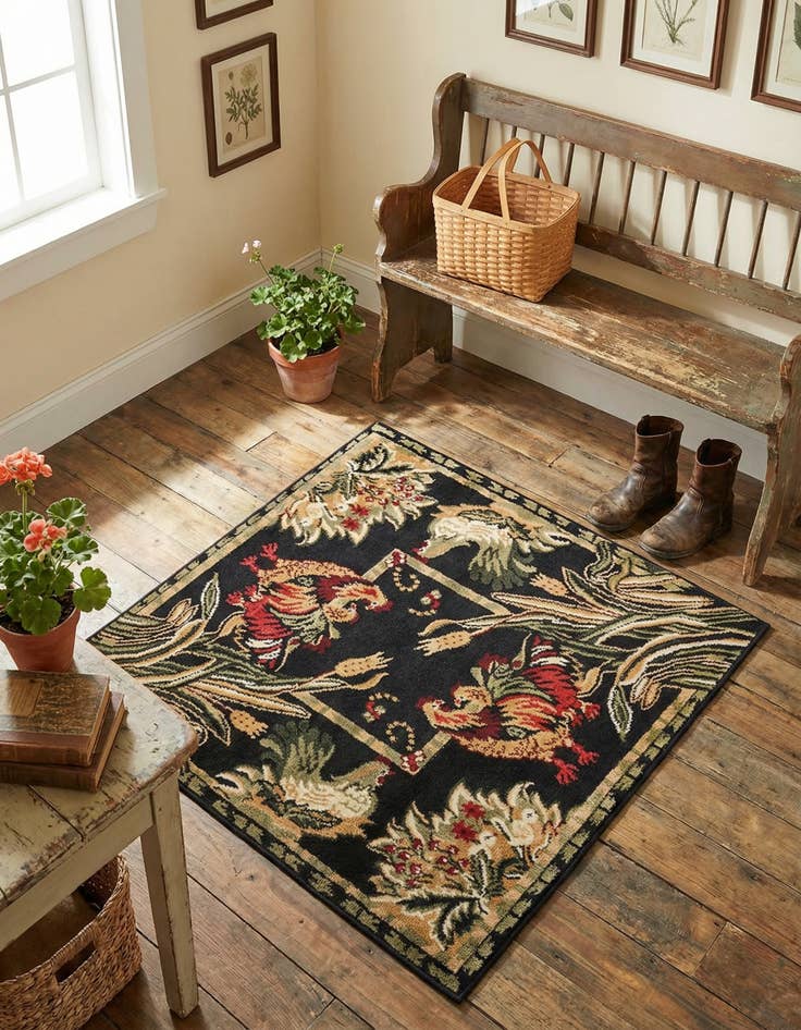 Detail image of 3' x 3' Pastoral Square Rug