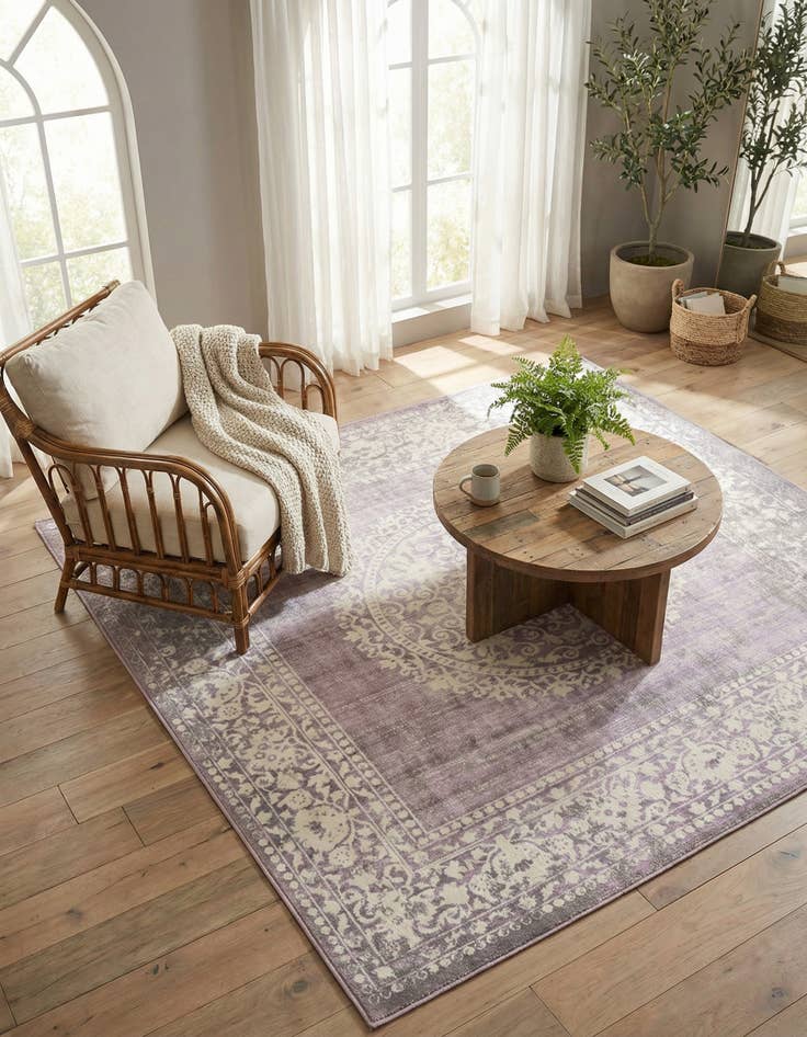 Detail image of 8' x 8' Modern Classical Square Rug