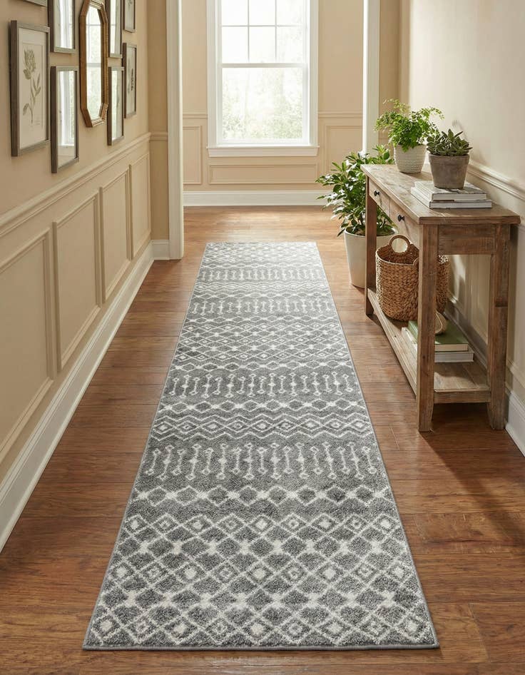 Detail image of 2' 7 x 12' Moroccan Trellis Runner Rug