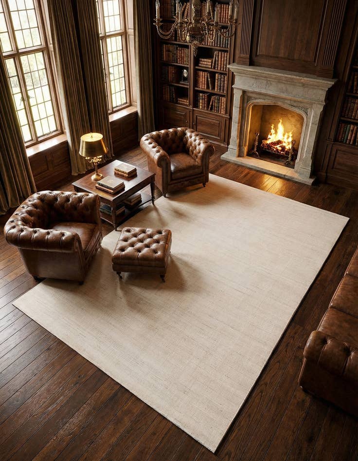 Detail image of 10' x 14' 1  Hand Woven Jill Zarin English Manor Farmhouse Wool Rug