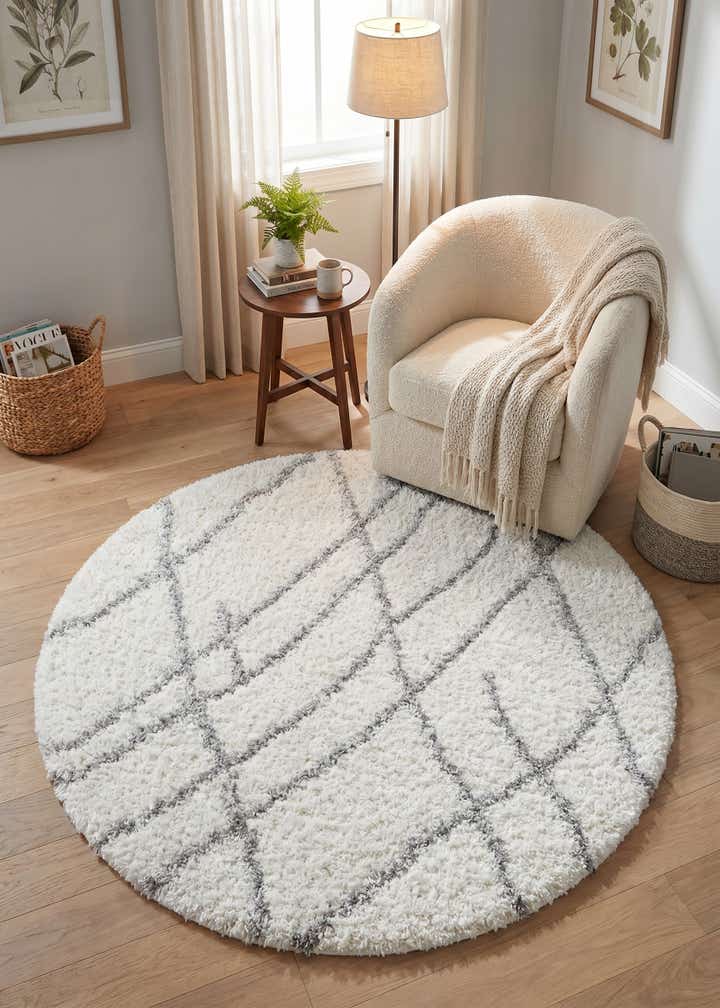 6' x 6' Soft Touch Shag Round Rug