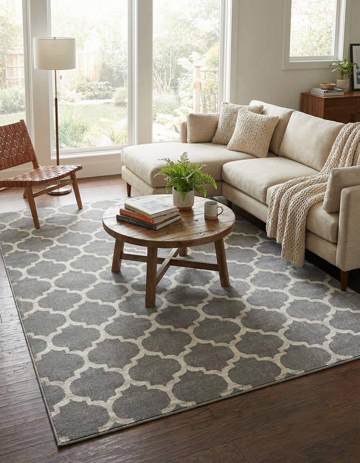 Detail image of  7' 10 x 11' Lattice Rug