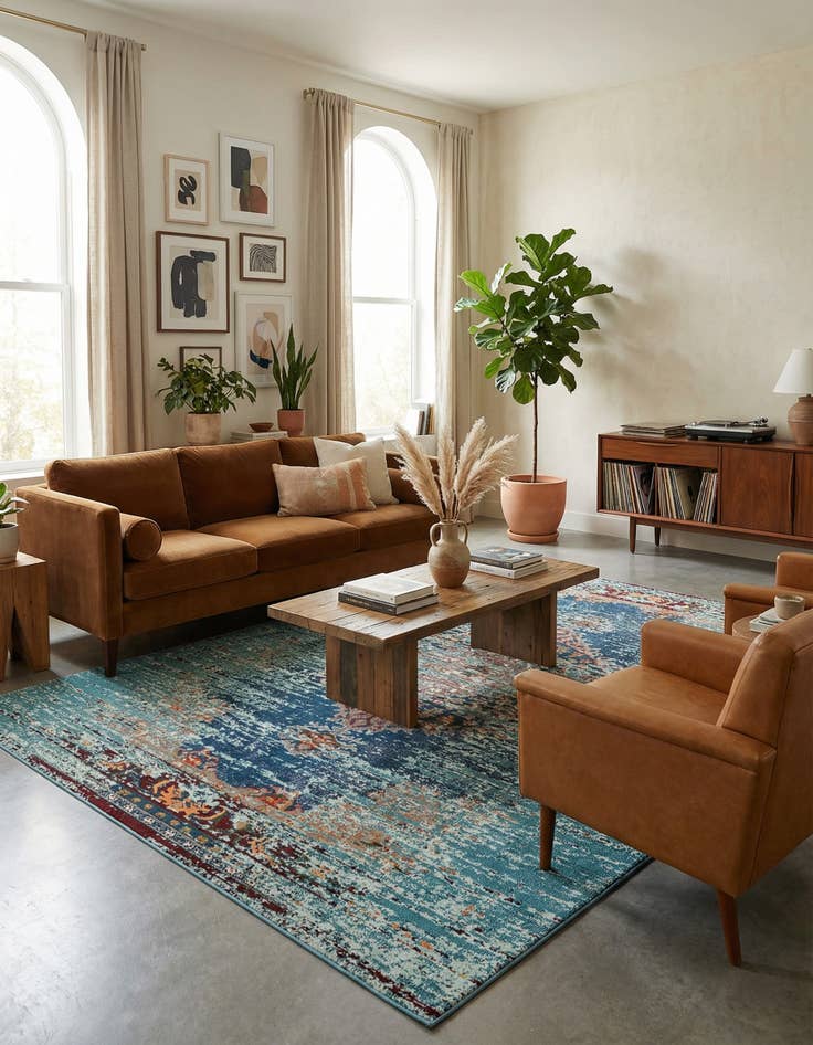 Detail image of 9' 10 x 13'  Washable Arte Rug