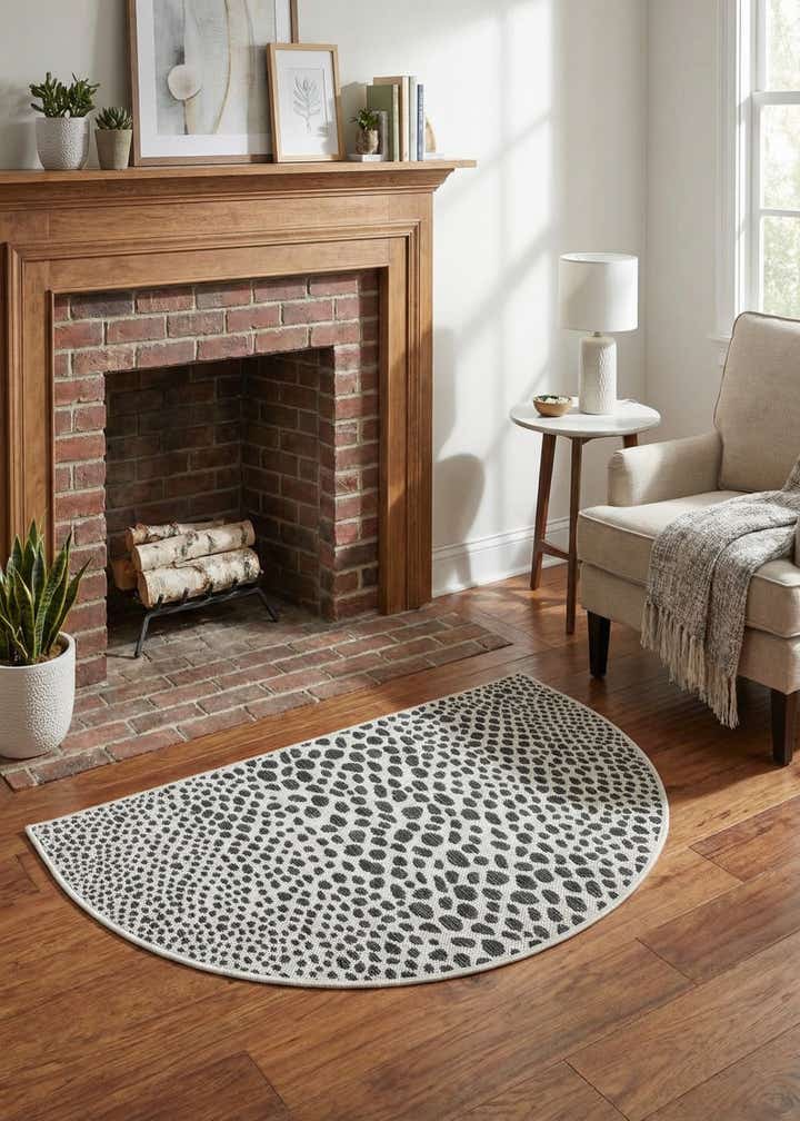 2' 7 x 4' Easy-Clean Jill Zarin Cape Town Indoor / Outdoor Hearth Rug