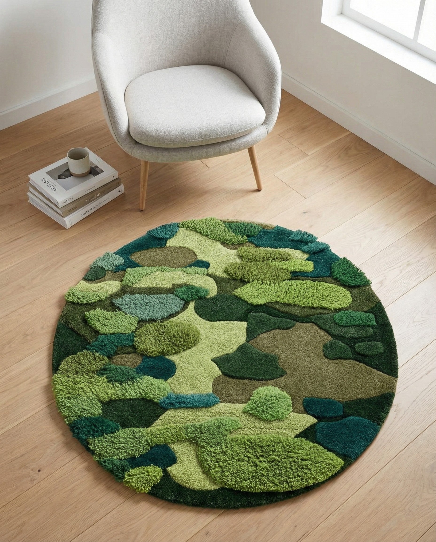 3' 1 x 3' 1 Moss Garden Round Rug