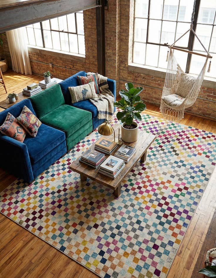 Detail image of 8' x 10' Washable Spectrum Rug