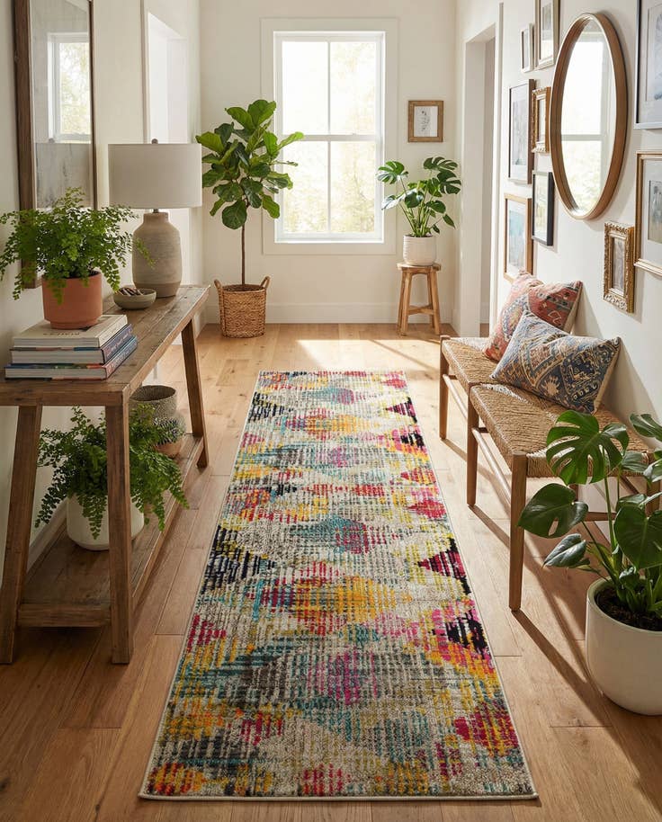 Detail image of 2' 7 x 10' Washable Theia Runner Rug