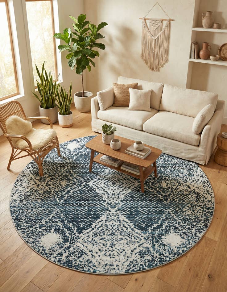 Detail image of 7' 10 x 7' 10 Kamala Washable Round Rug