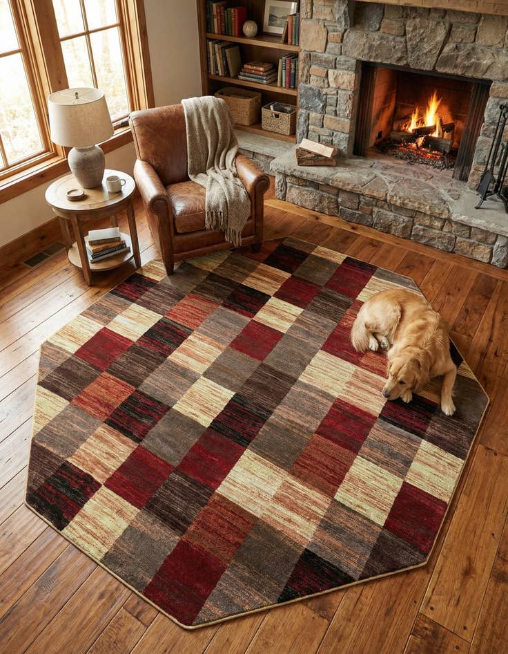 Detail image of 7' 10 x 7' 10 Cafe Octagon Rug