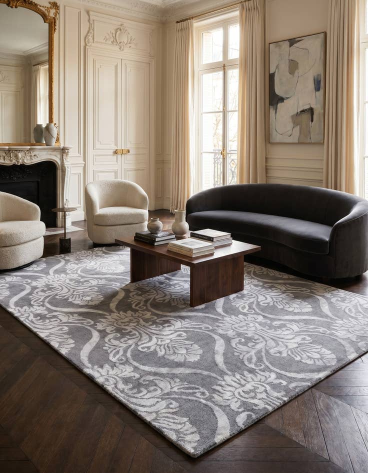 Detail image of 5' 1 x 8' Hand Knotted Darya Wool Rug