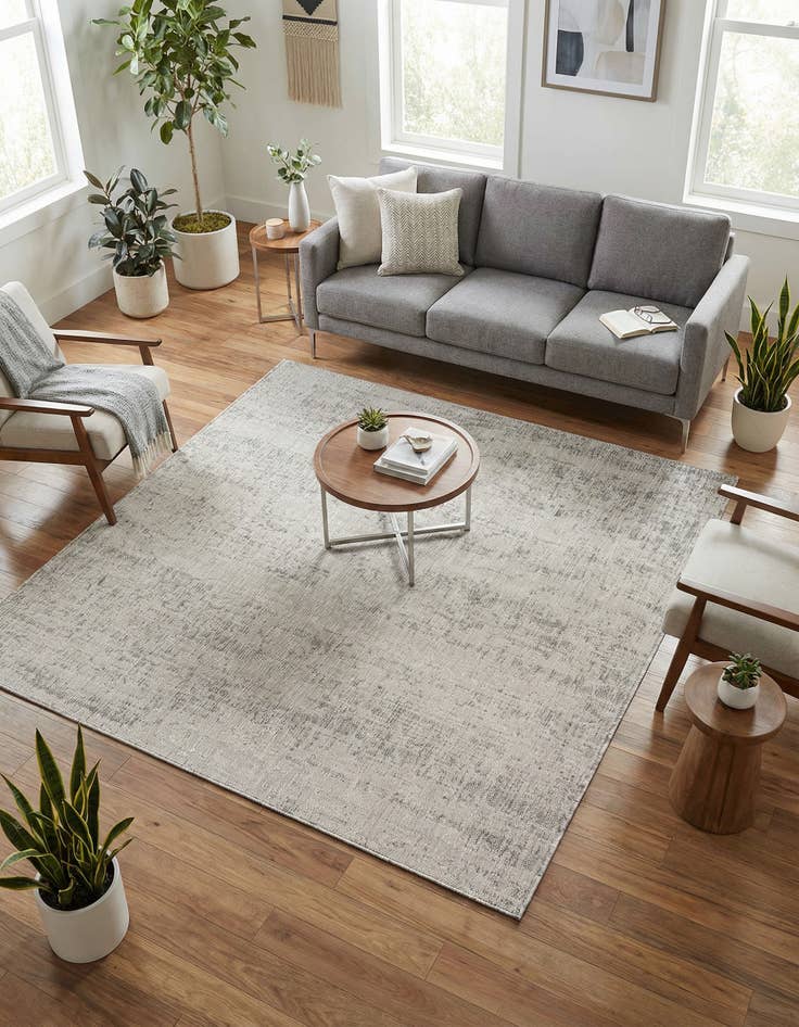 Detail image of 6' x 6'  Washable Modern Indoor / Outdoor Square Rug