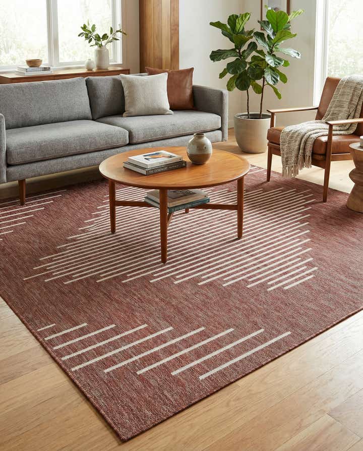 7' x 7' Easy-Clean Modern Indoor / Outdoor Square Rug