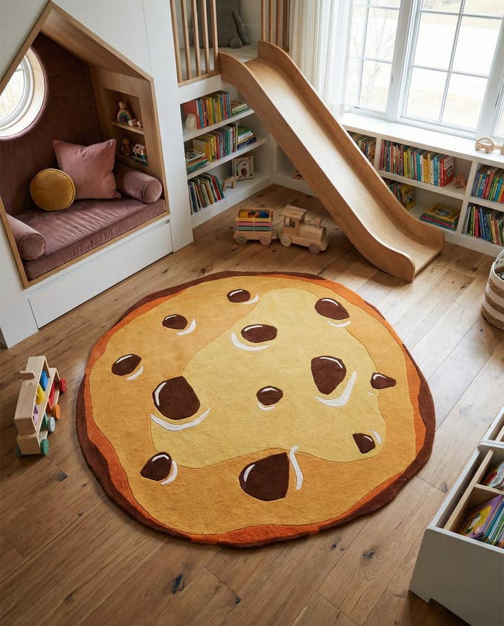Detail image of 7' 10 x 7' 10 Playtime Kids Wool Freeform Rug