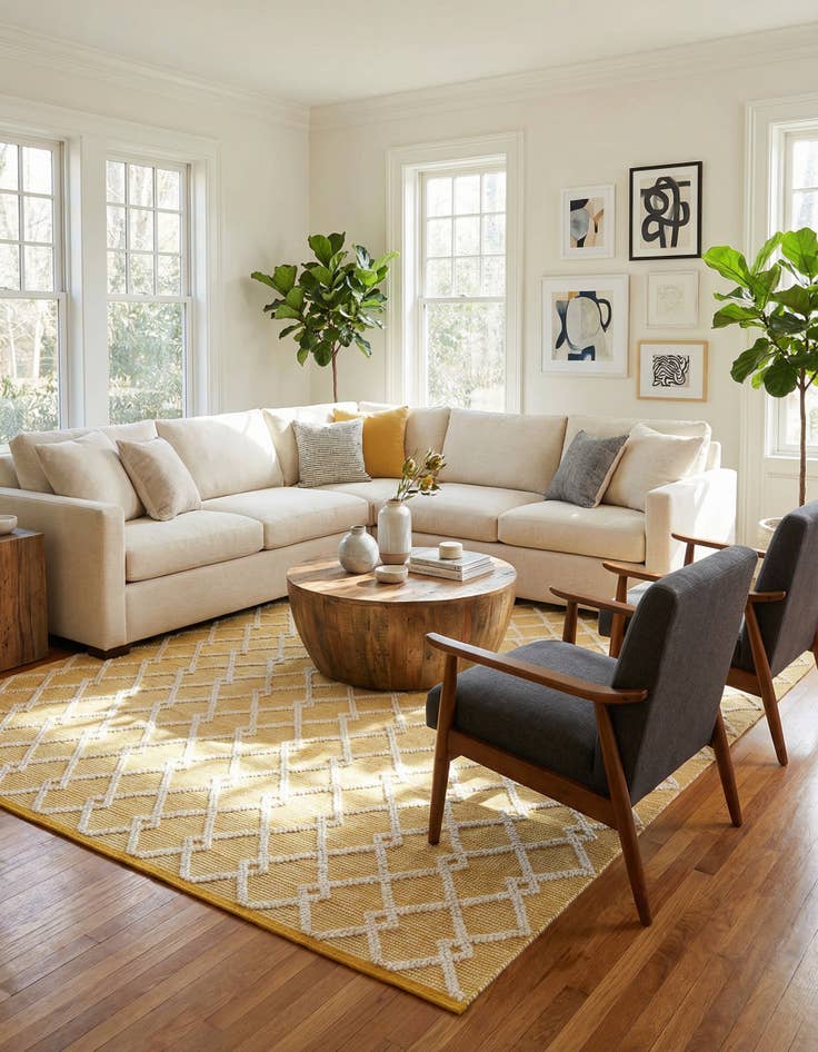 Detail image of 10' x 10'  Hand Knotted Jill Zarin Dorset Square Rug