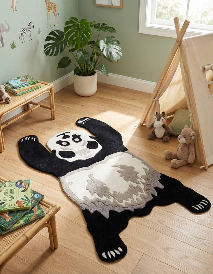 Detail image of 3' 1 x 5' 3 Playtime Kids Wool Freeform Rug