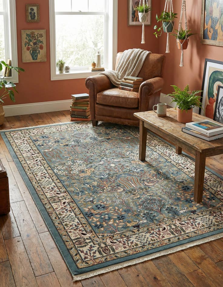 Detail image of 5' 3 x 8' Nain Design Rug