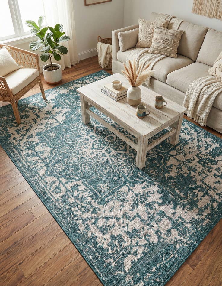 Detail image of 5' 3 x 8' Easy-Clean Jill Zarin Dubai Indoor / Outdoor Rug