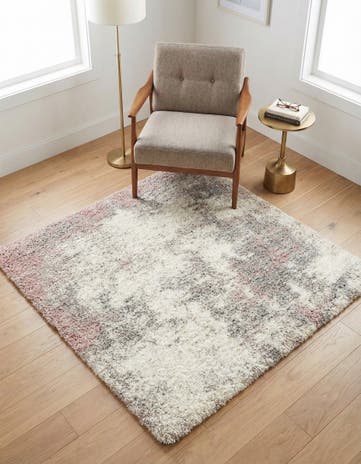 4' x 4' Soft Touch Shag Square Rug