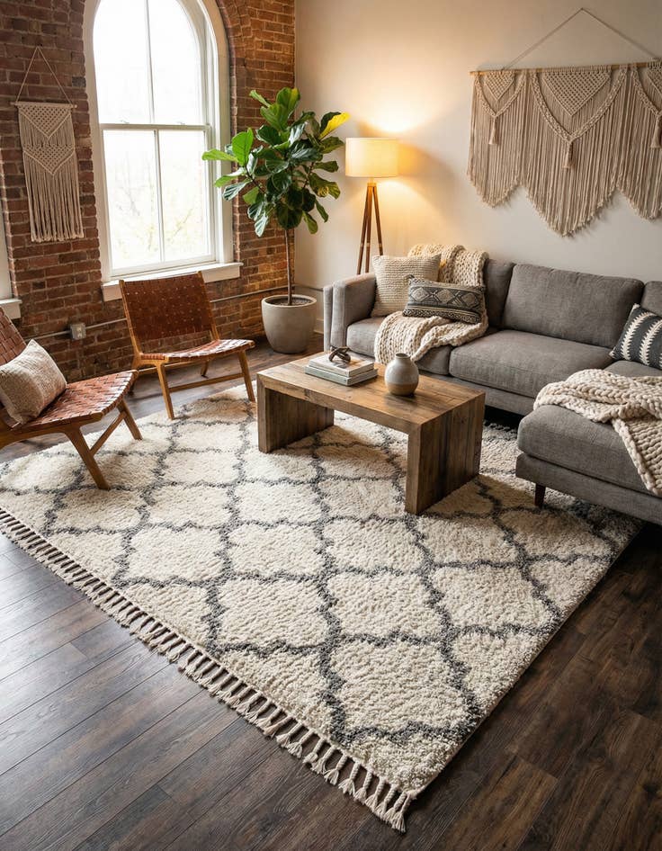 Detail image of 8' x 8' Lagom Shag Square Rug