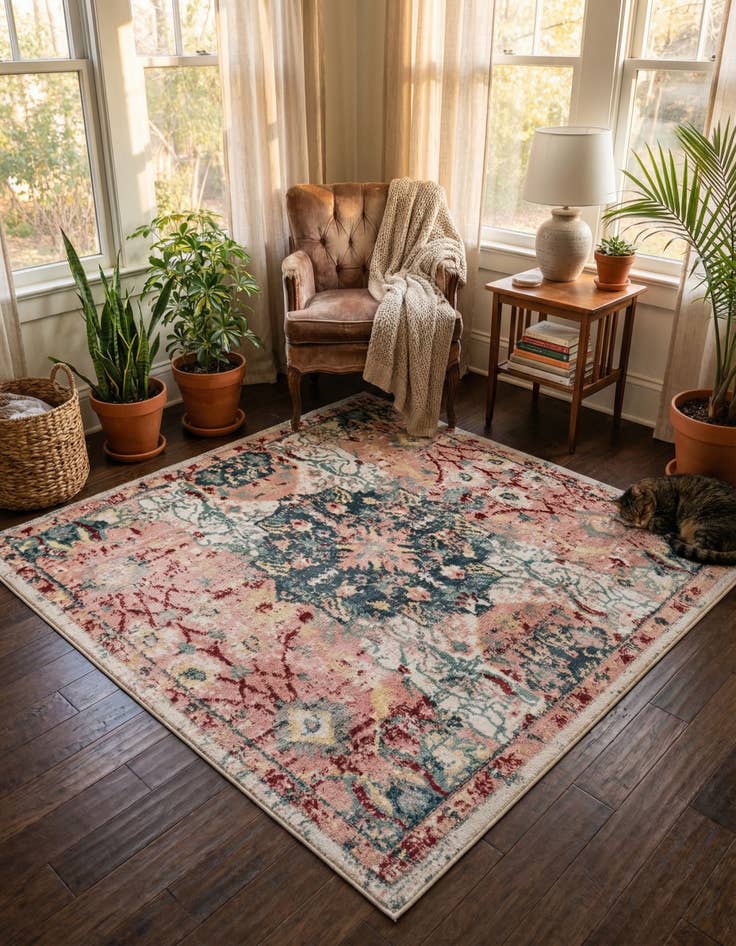 Detail image of 5' x 5' Charleston Square Rug