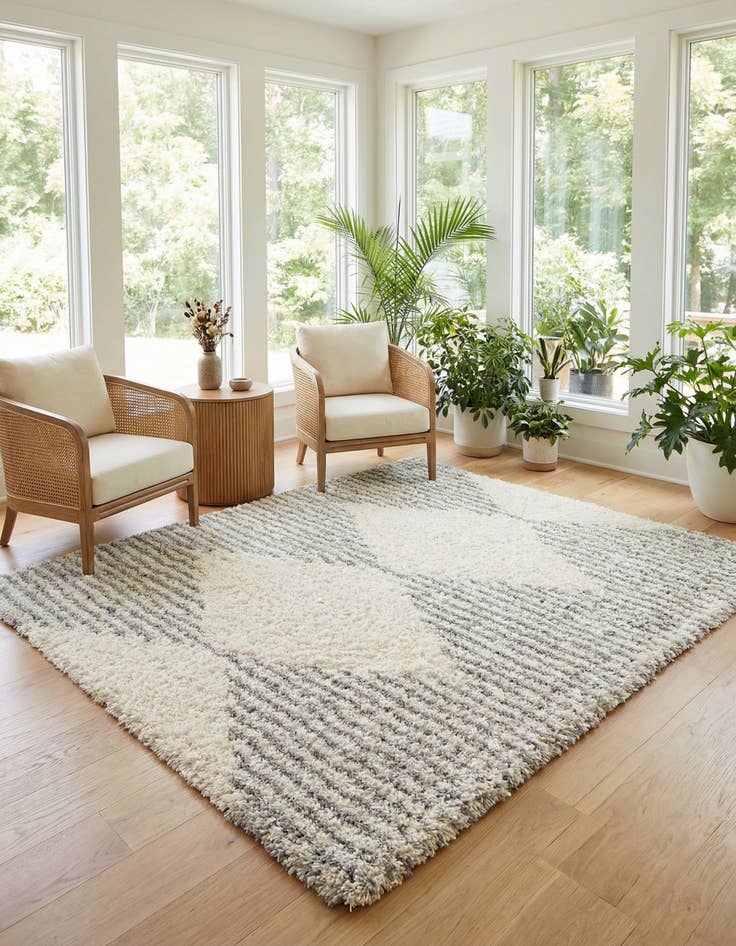 Detail image of 8' x 8' Infinity Shag Square Rug
