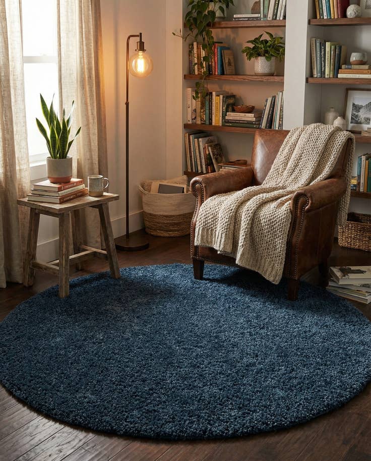 Detail image of 7' x 7' Zermatt Shag Round Rug