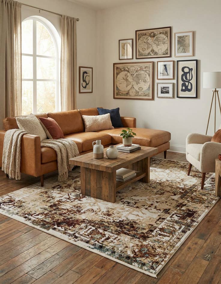 Detail image of 7' 10 x 10' Nain Design Rug