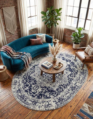 Blue Arlington Oval Rug