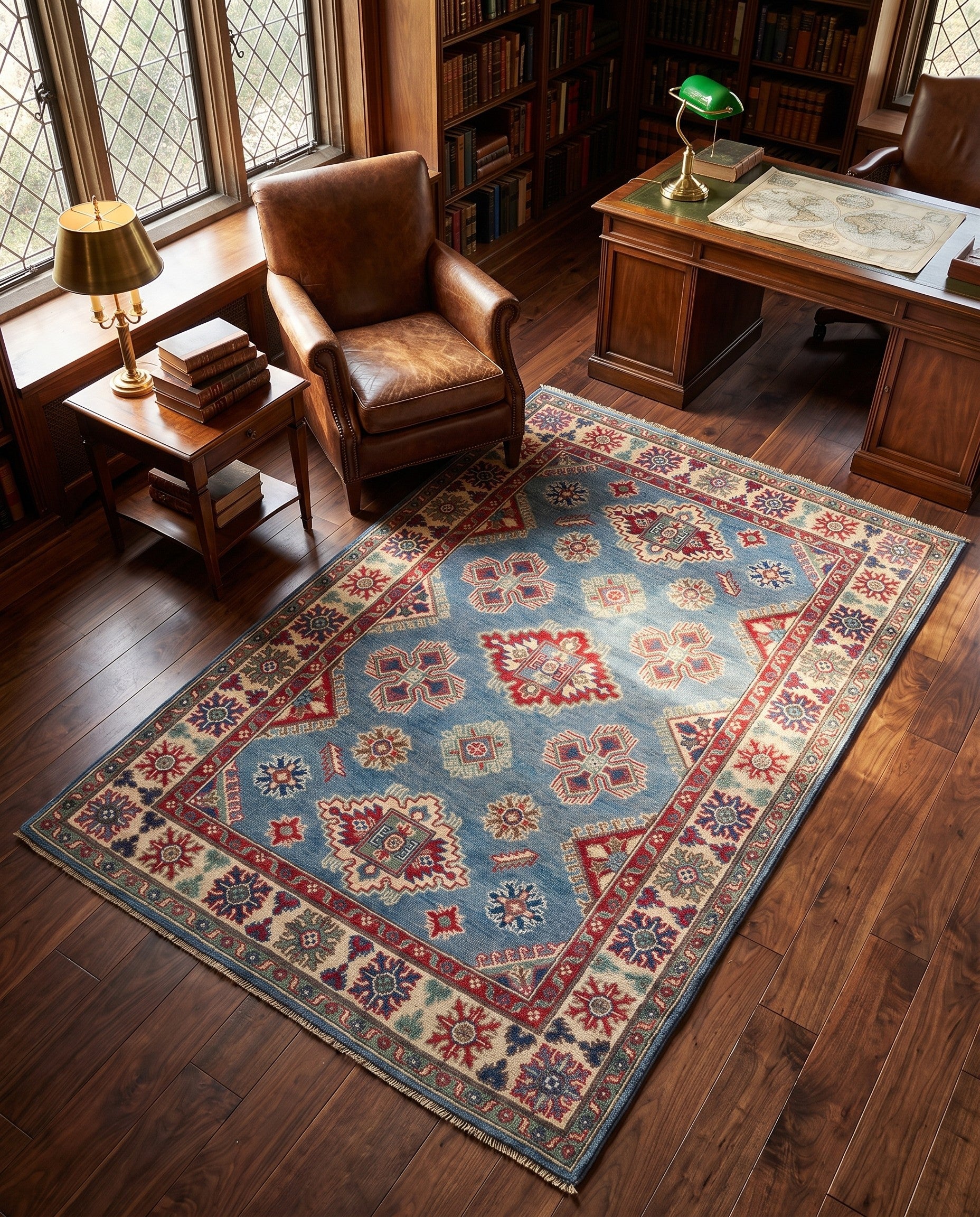 Detail image 3 of 10: 4' 1 x 6' 4 Hand Knotted Kazak Rug