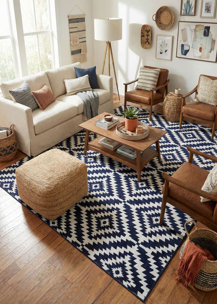 7' 10 x 10' Easy-Clean Sabrina Soto Indoor / Outdoor Rug