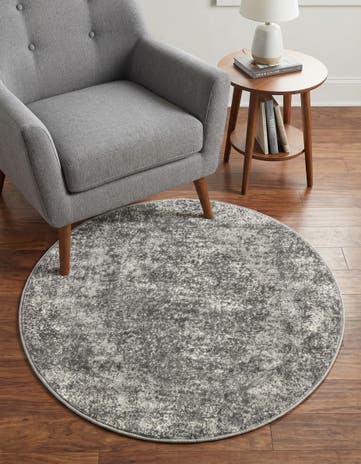 Gray Oregon Round Rug