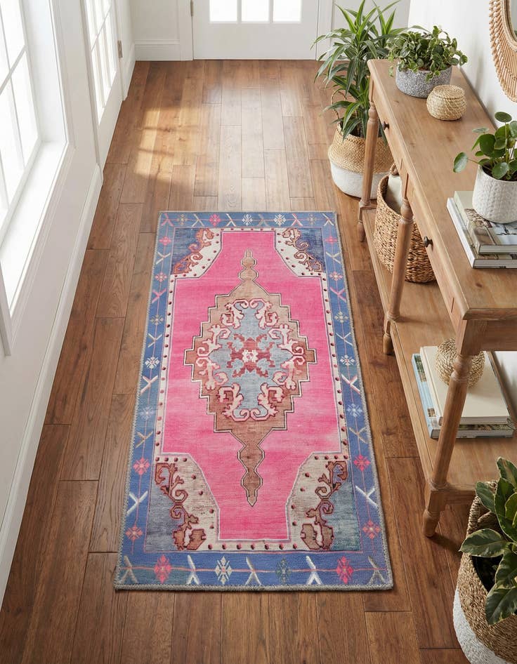 Detail image of 2' x 4' Washable Timeless Runner Rug