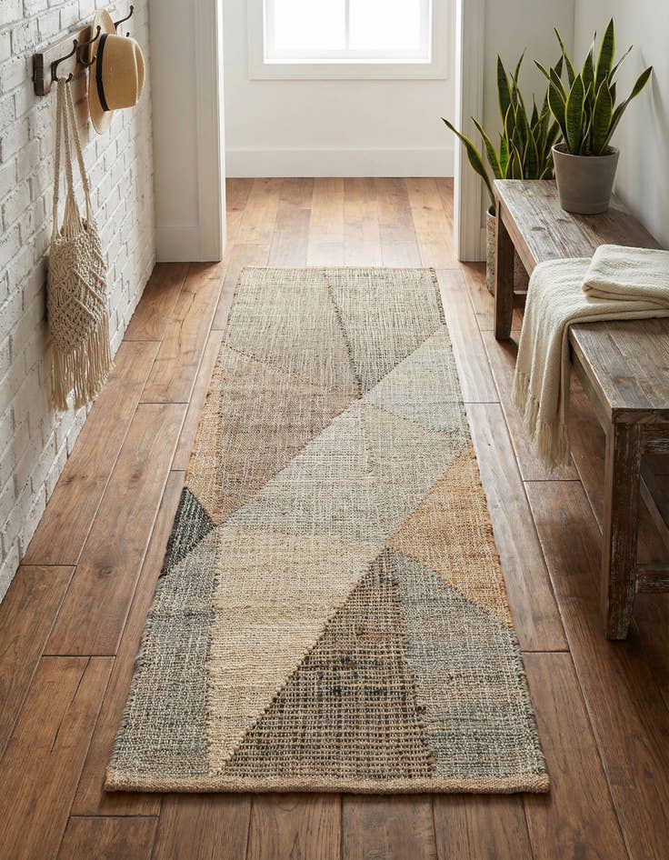Detail image of 2' x 6' 1  Hand Woven Kilim Jute Runner Rug