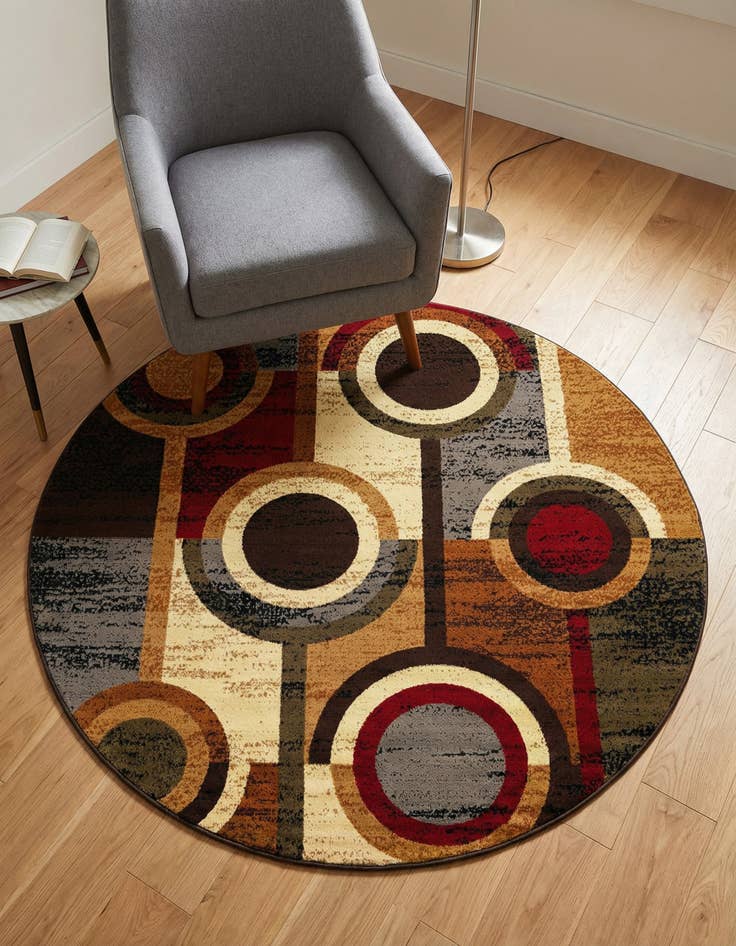 Detail image of 3' 3 x 3' 3 Cafe Round Rug