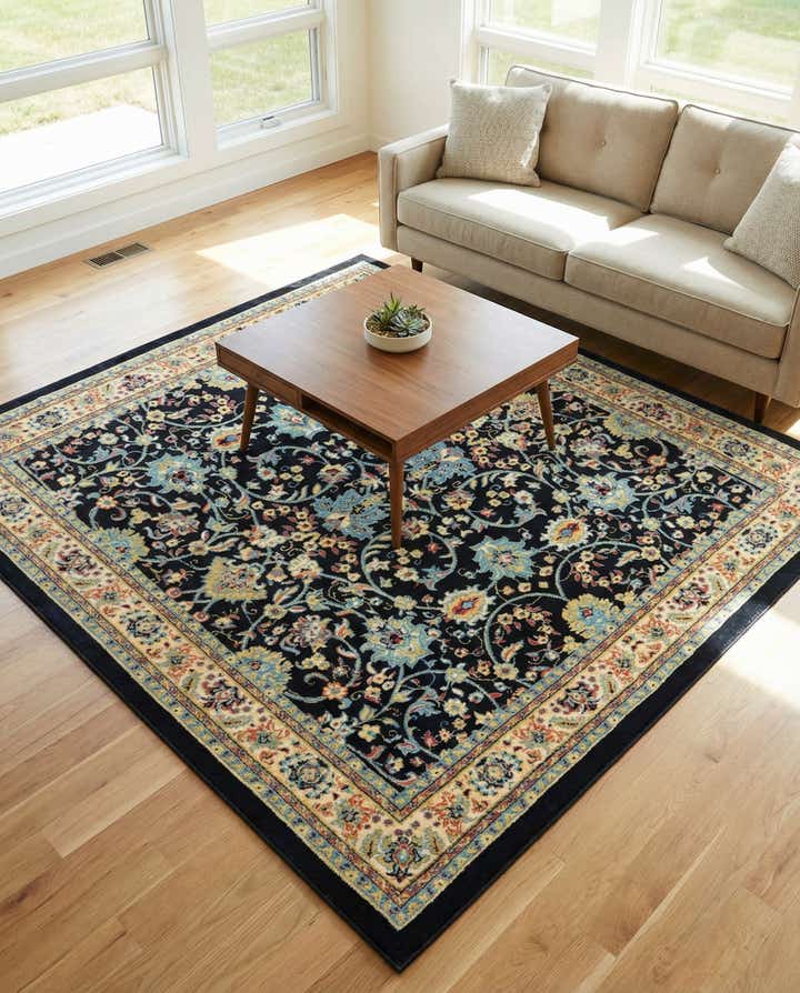240cm x 240cm Kashan Design Quadrat Teppich