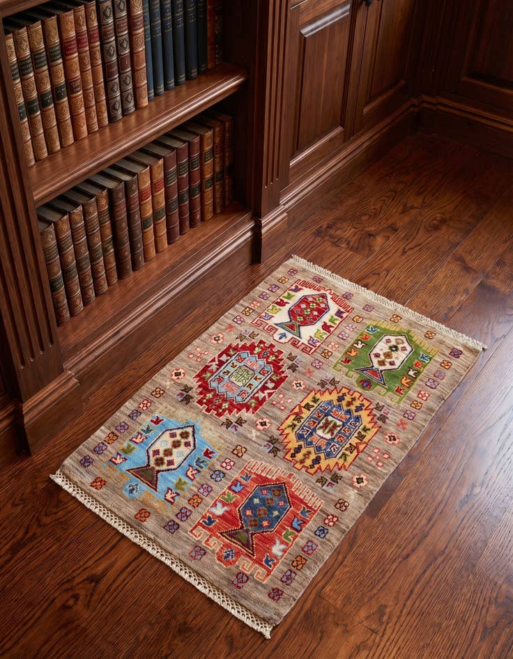 Detail image of 2' x 3' Hand Knotted Ariana Ziegler Rug