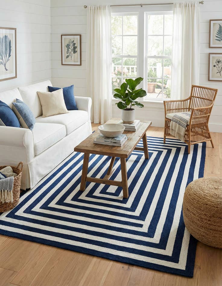 Detail image of 5' 3 x 8'  Hand Woven Eco Verse   Washable Indoor / Outdoor Rug