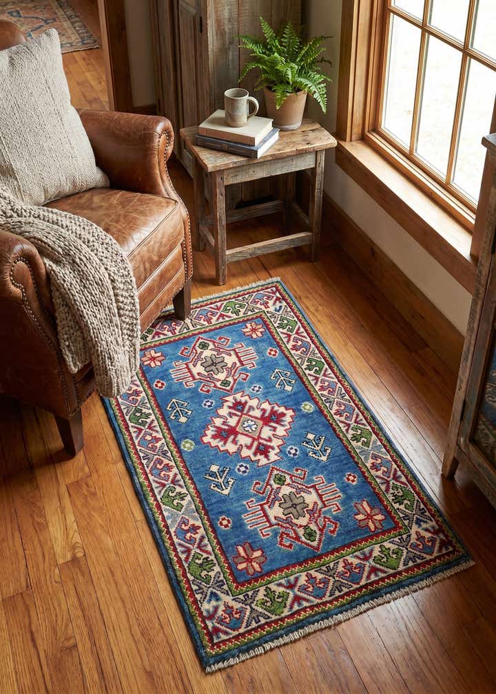 1' 11 x 3' 1 Hand Knotted Kazak Rug