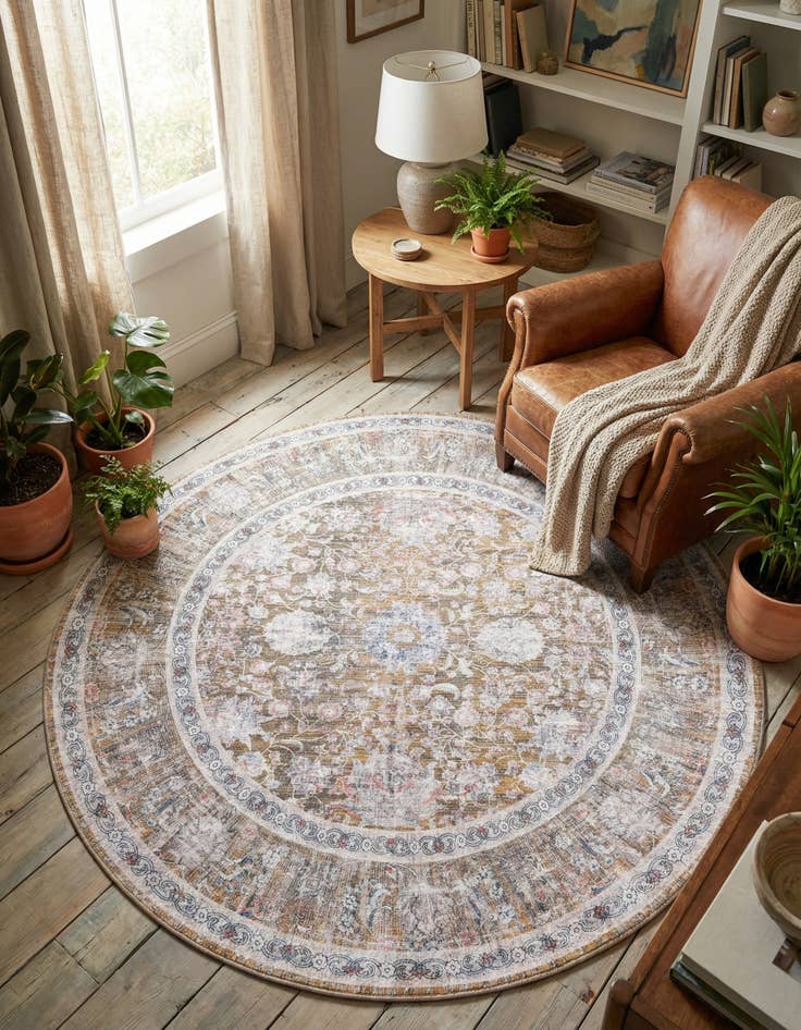 Detail image of 7' 10 x 7' 10 Yara Round Rug