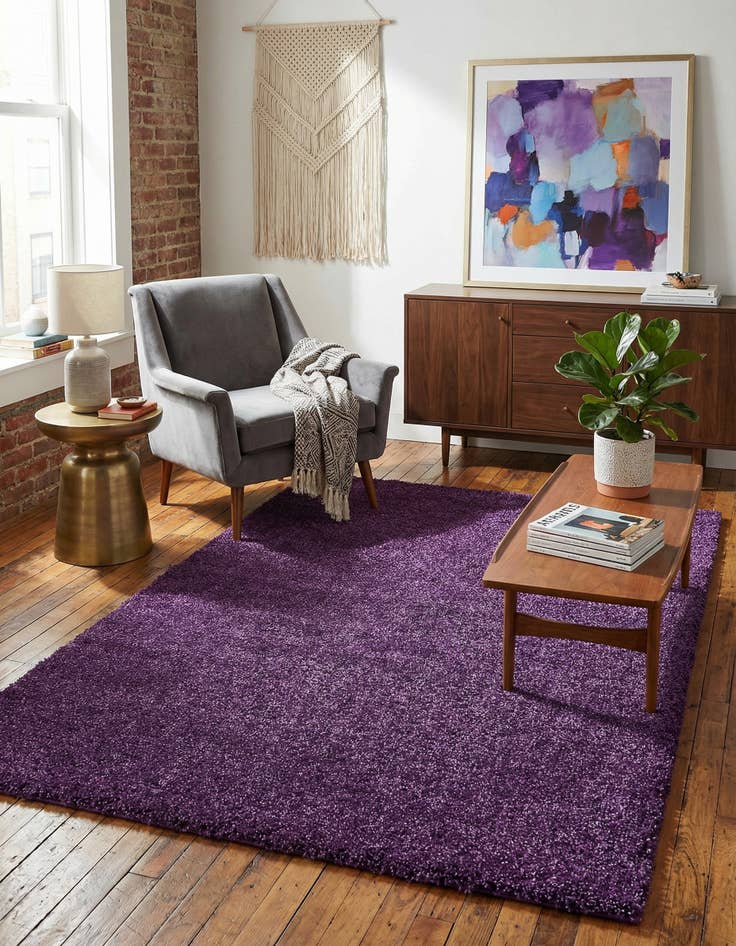 Detail image of 5' 3 x 7' 7 Solid Frieze Rug