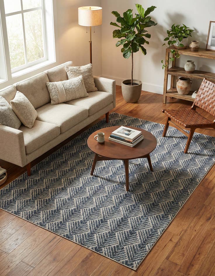 Detail image of  5' 3 x 7' Eco Trellis Rug