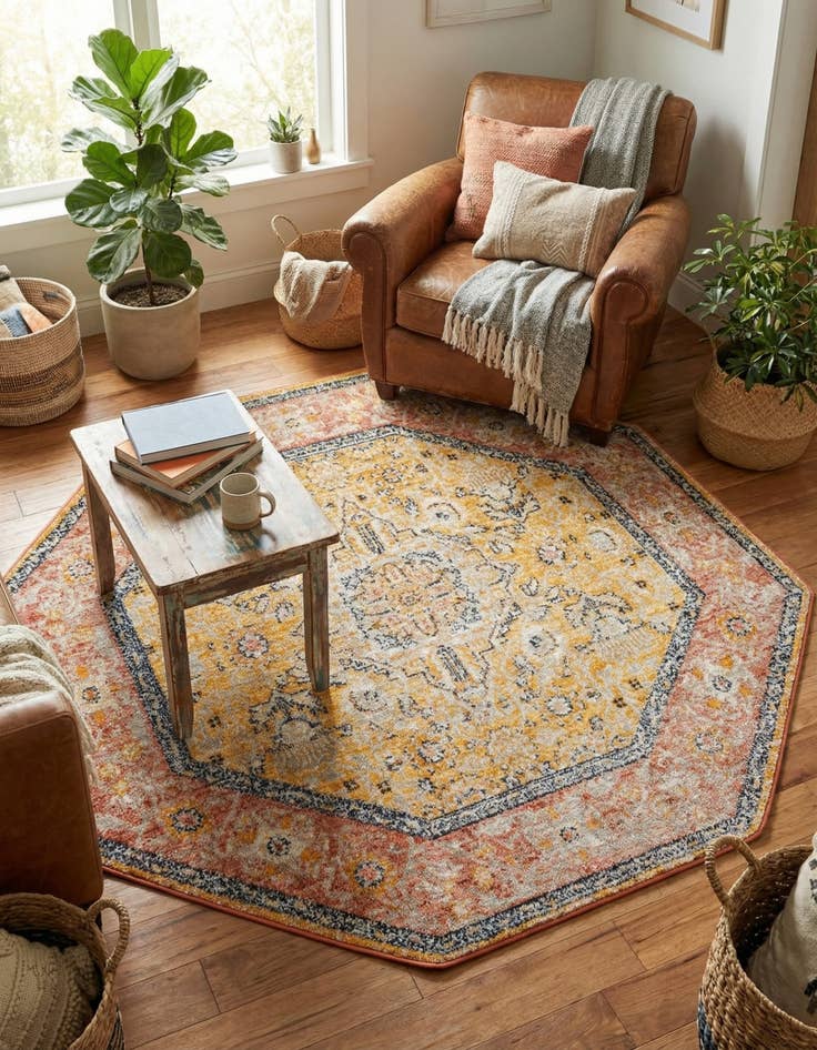 Detail image of 5' x 5' Lola Octagon Rug