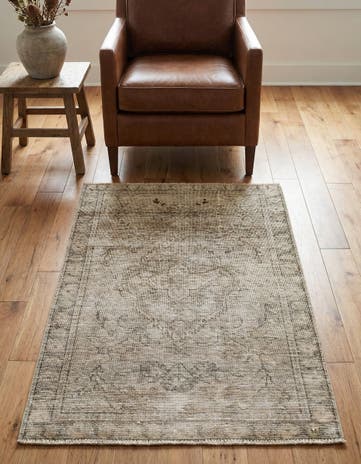 3' 2 x 4' 4 Hand Knotted Ultra Vintage Persian Wool Rug