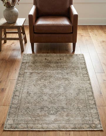 3' 2 x 4' 4 Hand Knotted Ultra Vintage Persian Wool Rug