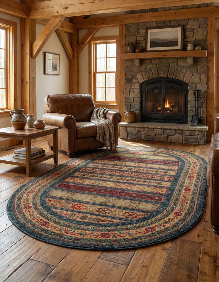 Detail image of 5' x 8' Kashkuli Gabbeh Oval Rug