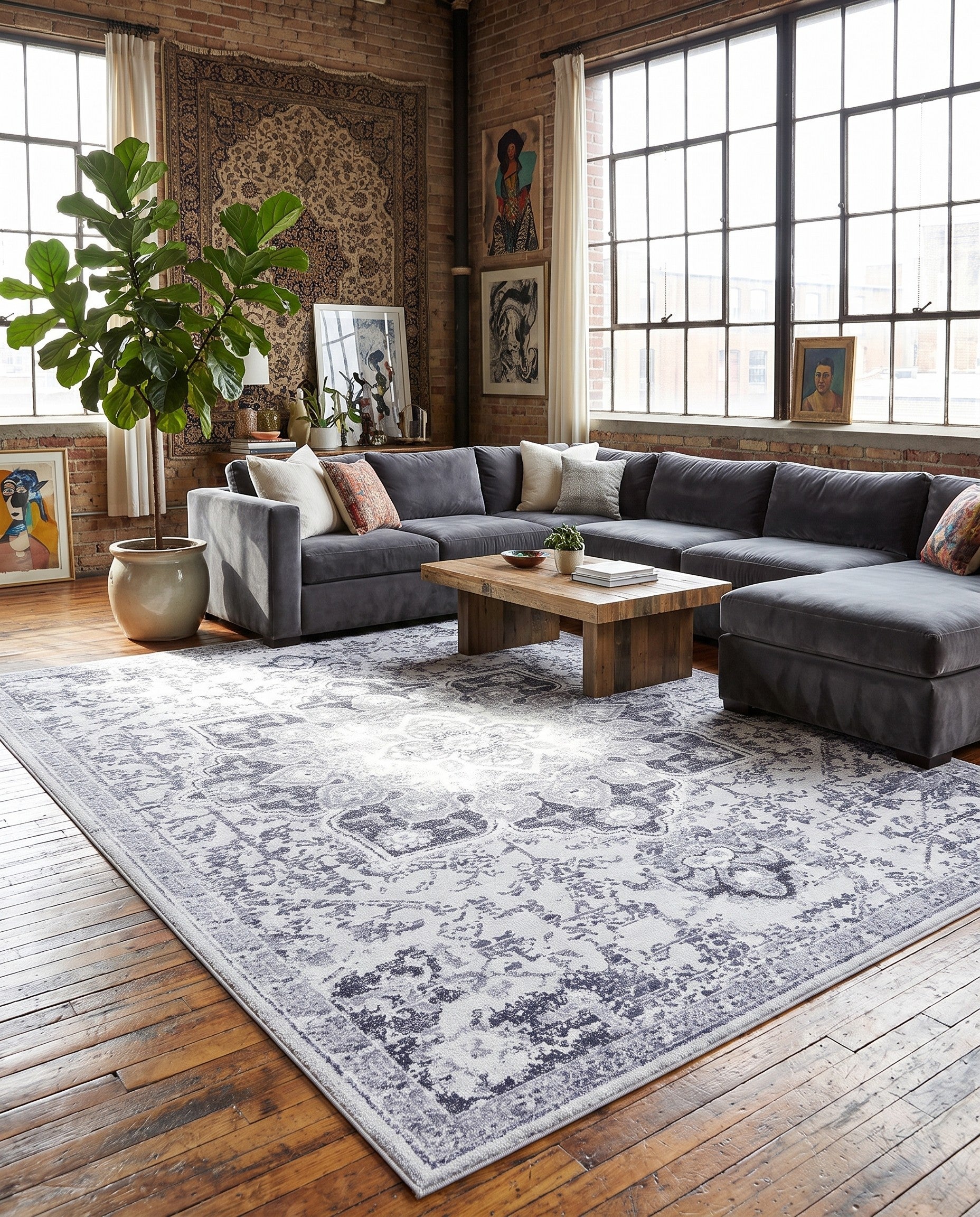 9' 2 x 12' Washable Francesca Rug