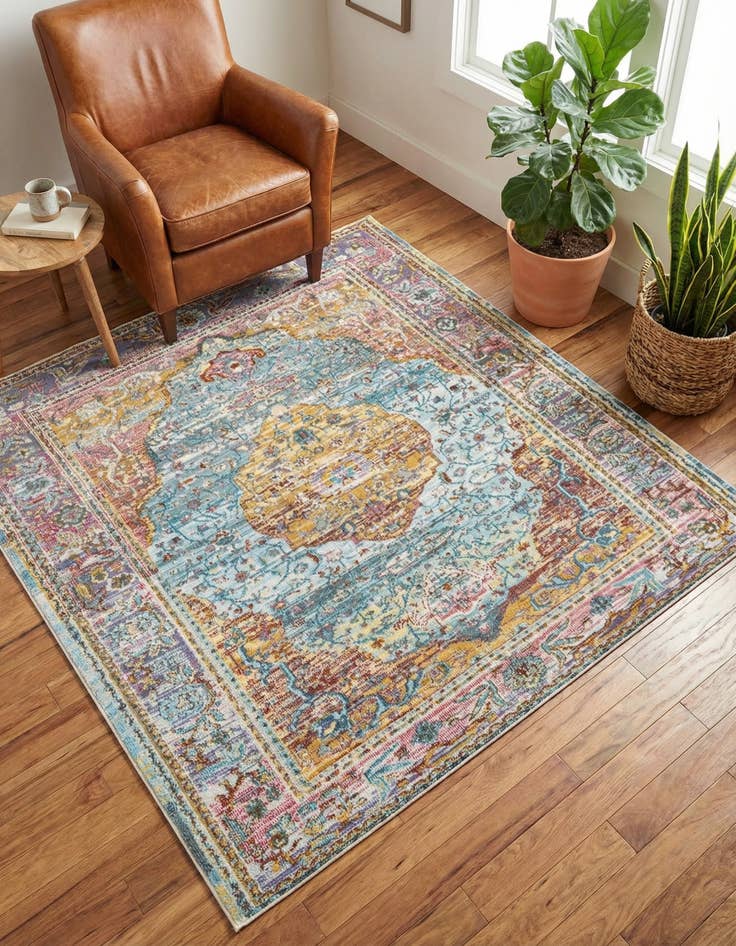 Detail image of 5' x 5' Havana Square Rug