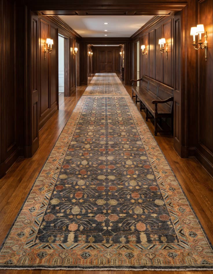 Detail image of 6' 2 x 19' 1 Hand Knotted Kazak Wool Runner Rug