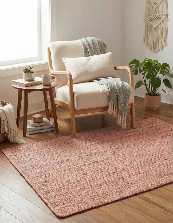 Detail image of 3' 3 x 5' 1  Hand Braided Jute Rug